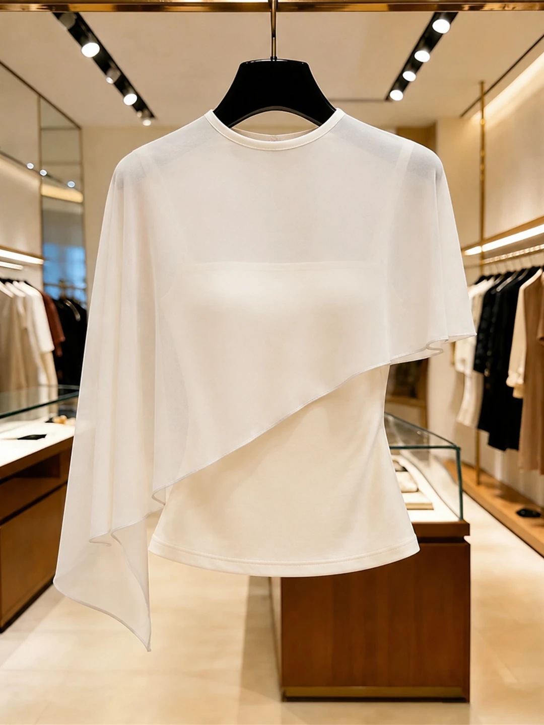 Korean Style Irregular Design Sense Mesh Splicing Slimming Commute Personality Summer Top Women's Silk Straight Tube Shirt
Korean Style Irregular Design Sense Mesh Splicing Slimming Commute Personality Summer Top Women's Silk Straight Tube Shirt