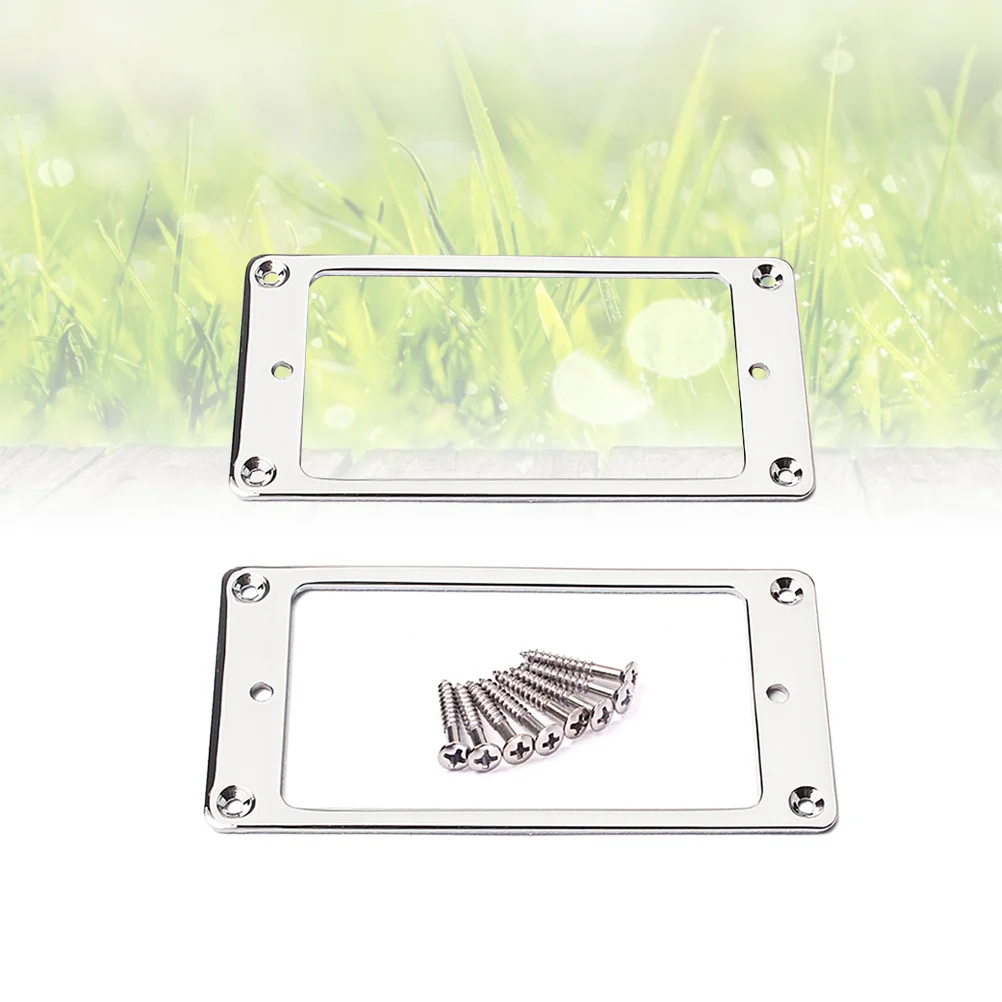 2pcs Flat Metal Pickup Mounting Rings 92x46mm Silver Sturdy Guitar Components Covers Hole Edges Easy Install
2pcs Flat Metal Pickup Mounting Rings 92x46mm Silver Sturdy Guitar Components Covers Hole Edges Easy Install
