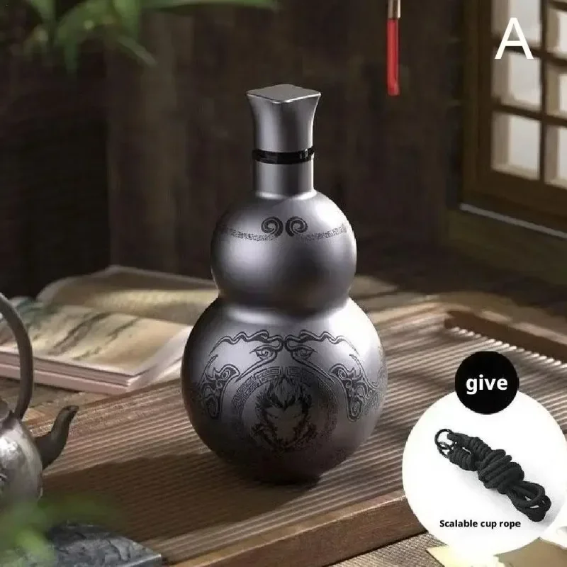 Portable 304 Stainless Steel Water Bottle With Lanyard Wukong Game Theme Gourd Thermos
Portable 304 Stainless Steel Water Bottle With Lanyard Wukong Game Theme Gourd Thermos