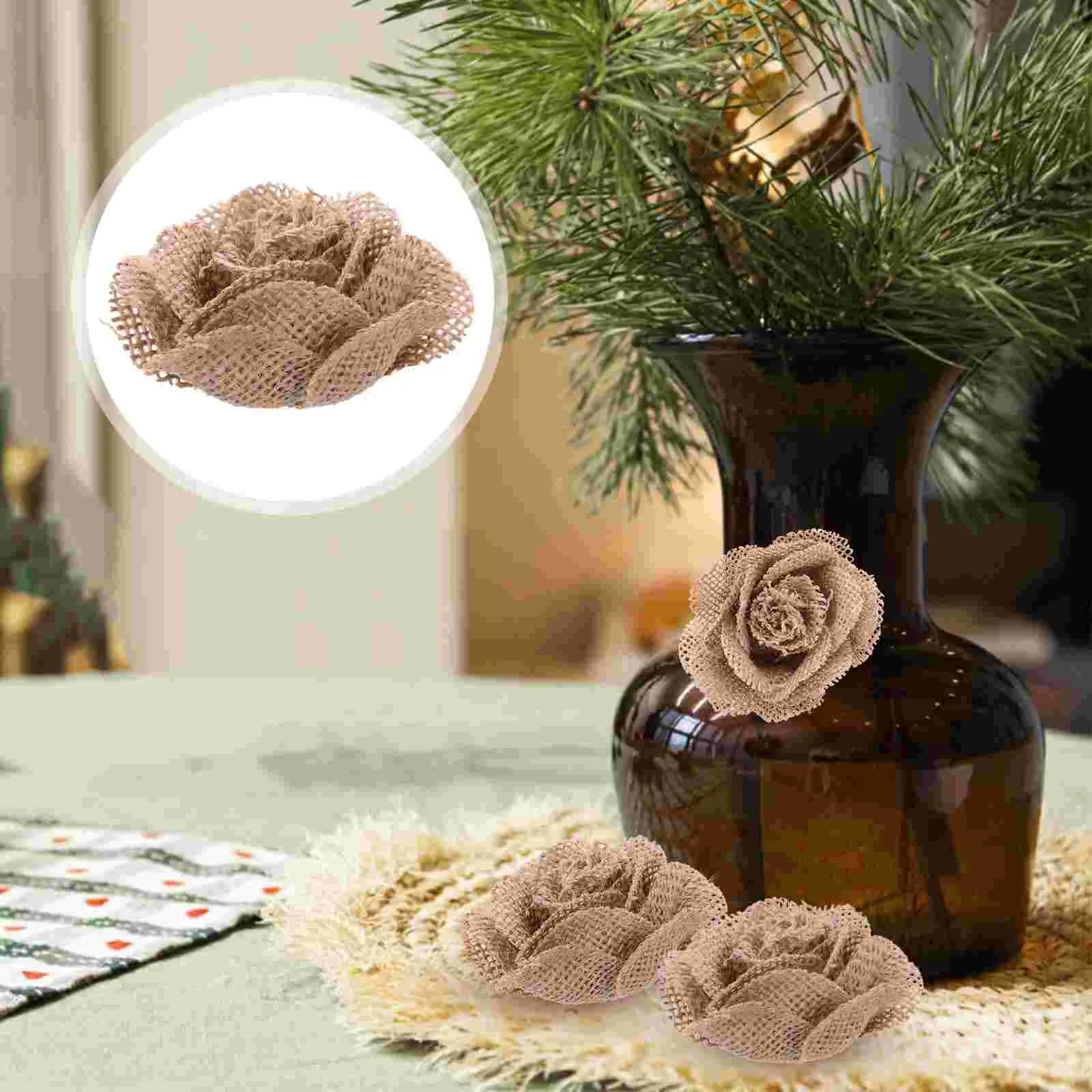 4 PCS Decoration Handmade Wedding Flower Party Cloth European American DIY Ornament Brown Linen Flowers
4 PCS Decoration Handmade Wedding Flower Party Cloth European American DIY Ornament Brown Linen Flowers