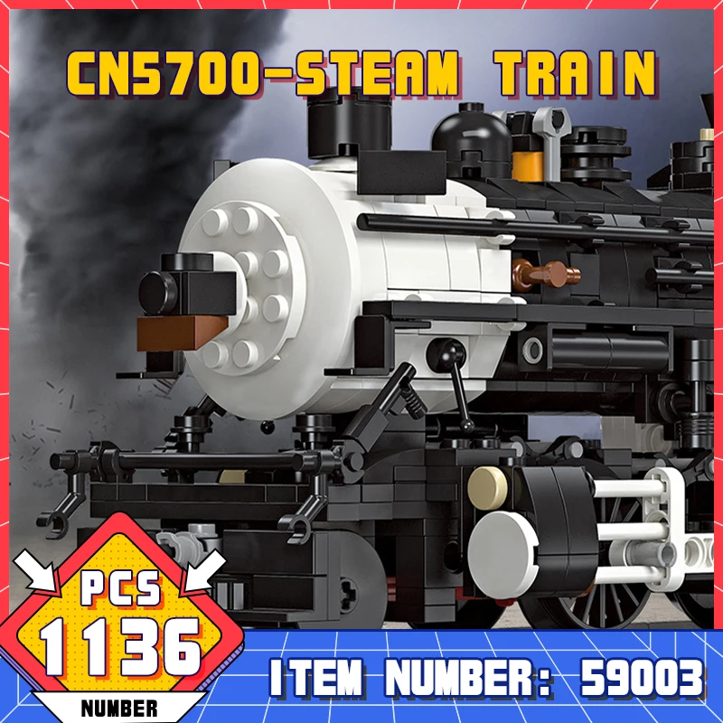 59003 CN5700 Steam Train Urban Rail Transit Series Building Blocks Small Particle Technical Assembly Bricks Toy Boys Adult Gift
59003 CN5700 Steam Train Urban Rail Transit Series Building Blocks Small Particle Technical Assembly Bricks Toy Boys Adult Gift