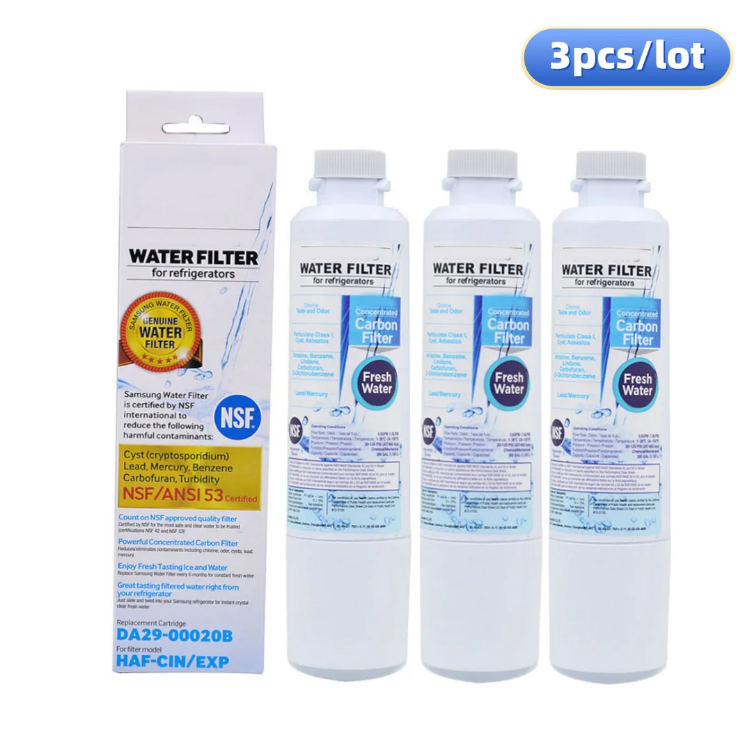 3 Pack DA29-00020B Refrigerator Water Filter Replacement For Samsung DA29-00020A/B, HAF-CIN/EXP RF28JBEDBSG
3 Pack DA29-00020B Refrigerator Water Filter Replacement For Samsung DA29-00020A/B, HAF-CIN/EXP RF28JBEDBSG