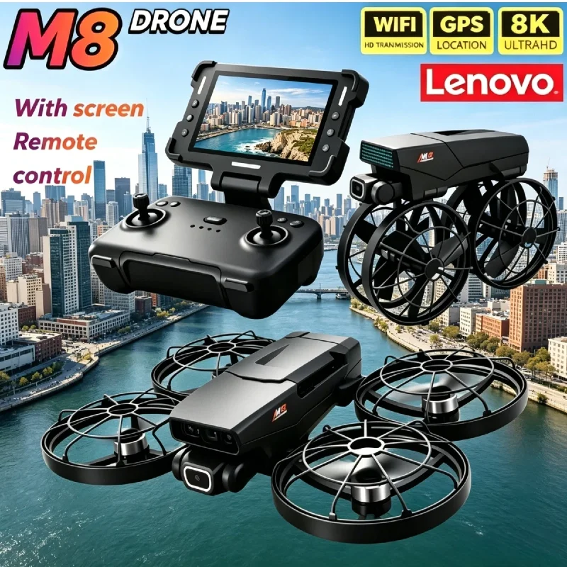 Lenovo M8 Brushless Motor RC Foldable Quadcopter 8K Drone WIFI Obstacle Avoidance HD Dual Camera With Screen Professional Toy
Lenovo M8 Brushless Motor RC Foldable Quadcopter 8K Drone WIFI Obstacle Avoidance HD Dual Camera With Screen Professional Toy