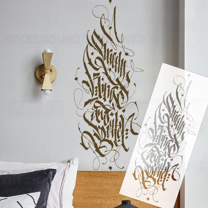 Трафарет для каллиграфии в арабском стиле 74-123 см для рисования, настенного декора, шаблон для мишеней, декоративный для покраски, для изготовления мебели, декоры S597
Трафарет для каллиграфии в арабском стиле 74-123 см для рисования, настенного декора, шаблон для мишеней, декоративный для покраски, для изготовления мебели, декоры S597