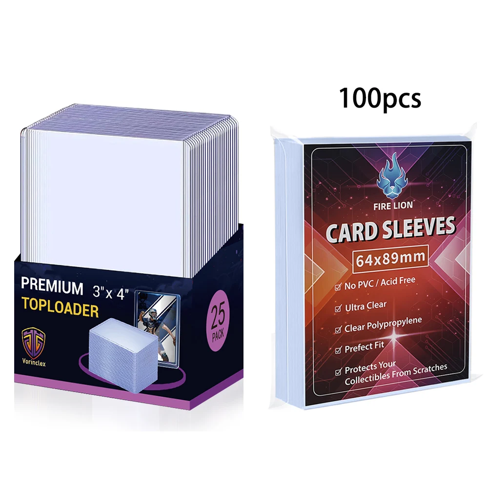 25PCS 35PT 3x4 Clear Super Thick Top Loader Card Holder Protector and 100PCS Inner Sleeve for Sports Football Cards
25PCS 35PT 3x4 Clear Super Thick Top Loader Card Holder Protector and 100PCS Inner Sleeve for Sports Football Cards