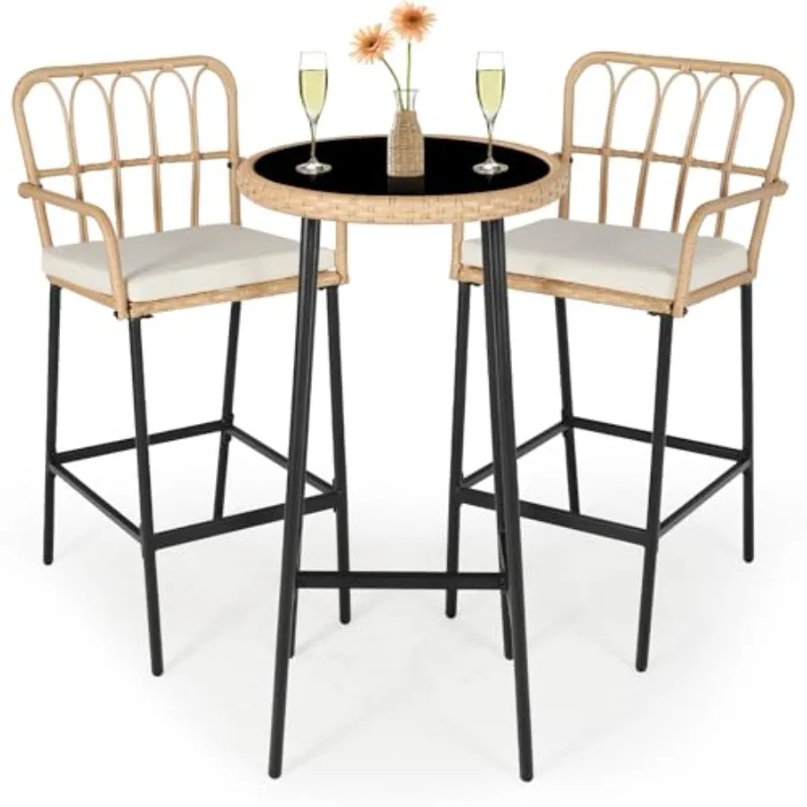 LYNSLIM Уличный барный стол из 3 предметов, плетеная мебель из ротанга для патио, набор стульев, 22 дюйма, барный стол для патио и набор уличных барных стульев
LYNSLIM Уличный барный стол из 3 предметов, плетеная мебель из ротанга для патио, набор стульев, 22 дюйма, барный стол для патио и набор уличных барных стульев