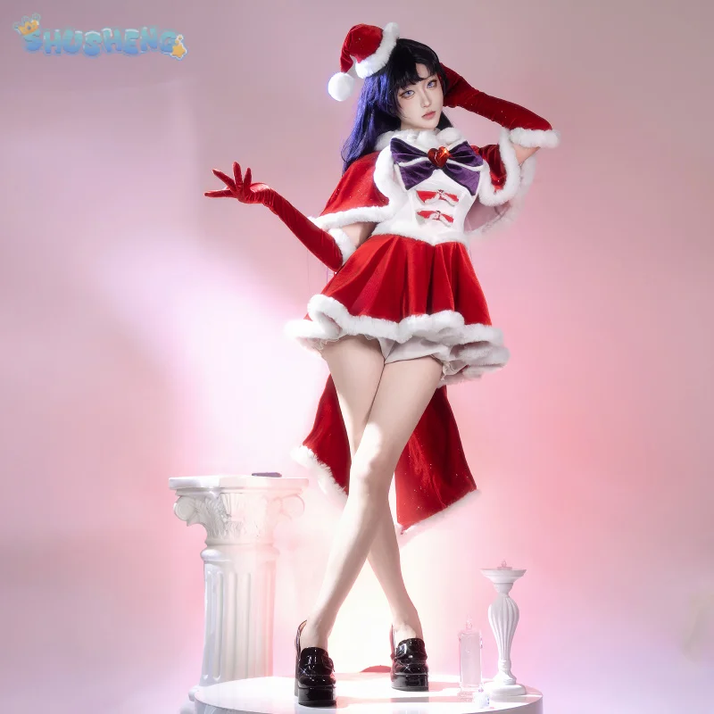 Sailor Moon Sailor Mars Cosplay Hino Rei Costume Sweet Girl Christmas Party Sailor Uniform Hat Cloak glove Necklace dress Set
Sailor Moon Sailor Mars Cosplay Hino Rei Costume Sweet Girl Christmas Party Sailor Uniform Hat Cloak glove Necklace dress Set