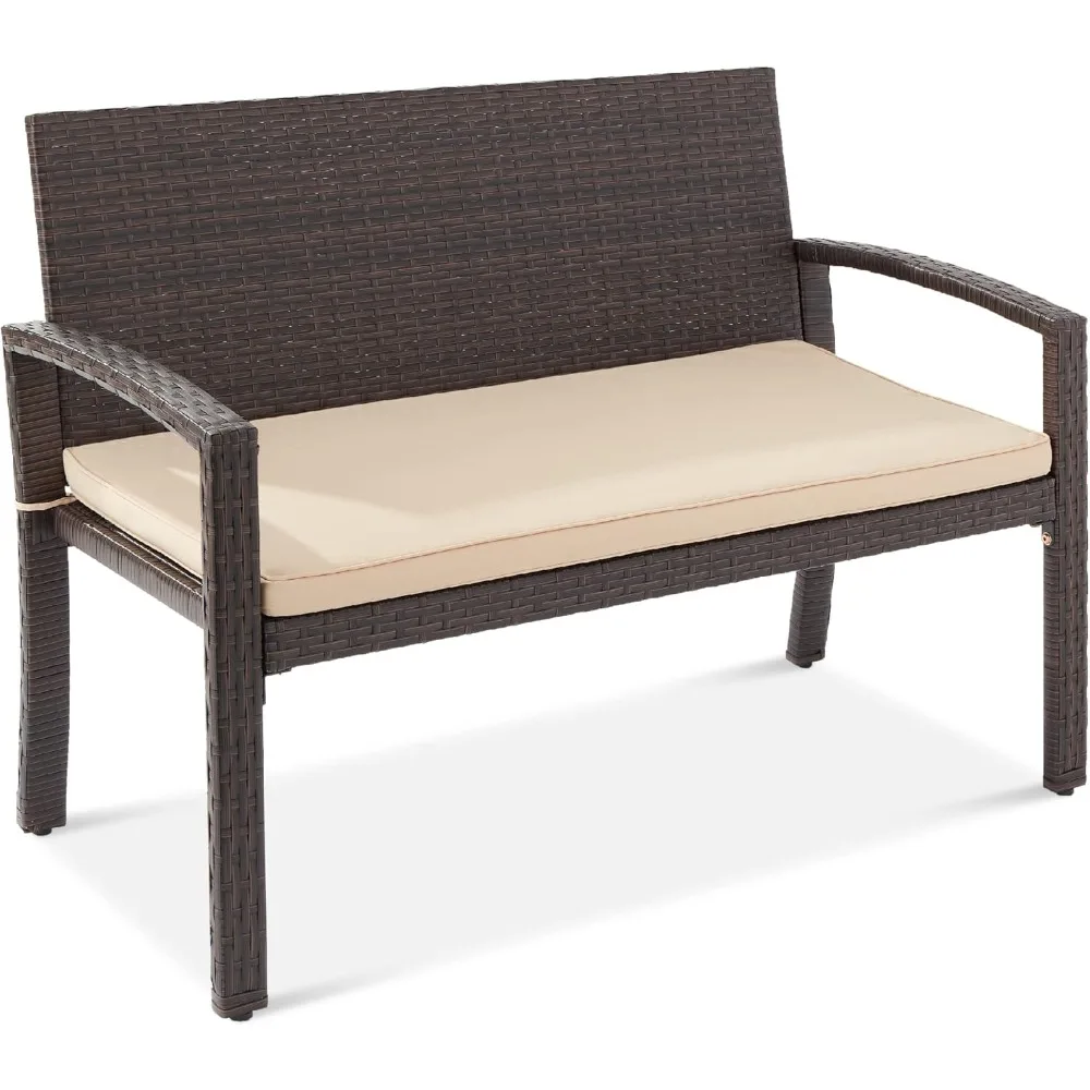 Best Choice Products Outdoor Bench 2-Person Wicker Garden Patio Benches Seating Furniture for Backyard, Porch w/Seat Cushion, 70
Best Choice Products Outdoor Bench 2-Person Wicker Garden Patio Benches Seating Furniture for Backyard, Porch w/Seat Cushion, 70