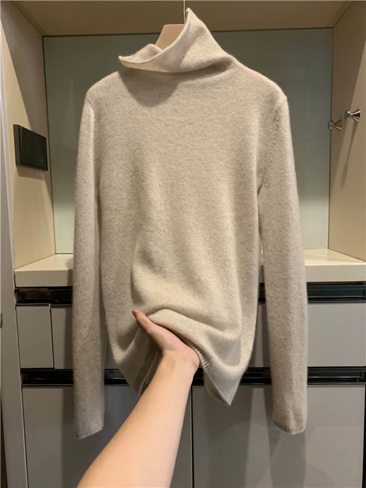 Простой кашемировый свитер на осень и зиму, женский ворсовый воротник, золотая рубашка с коротким низом, новый вязаный свитер Joker, топ 
Простой кашемировый свитер на осень и зиму, женский ворсовый воротник, золотая рубашка с коротким низом, новый вязаный свитер Joker, топ