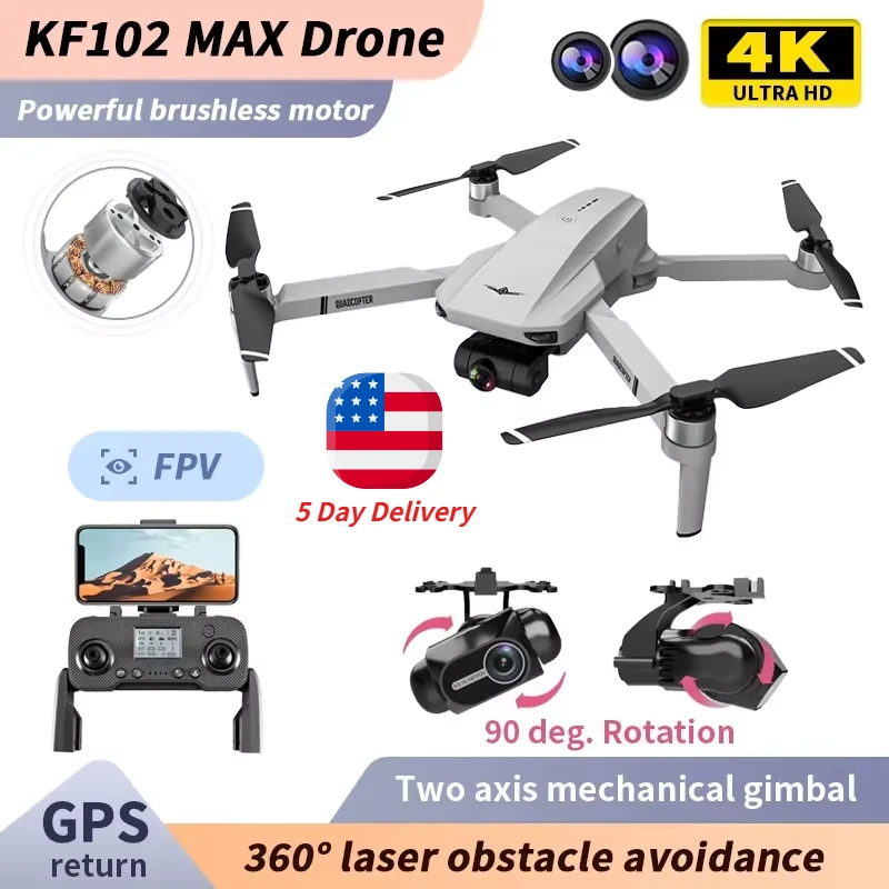 KF102 GPS Drone 4k Profesional 8K HD Camera 2 Axis Gimbal Photography Brushless Foldable Quadcopter RC Distance 1200M
KF102 GPS Drone 4k Profesional 8K HD Camera 2 Axis Gimbal Photography Brushless Foldable Quadcopter RC Distance 1200M