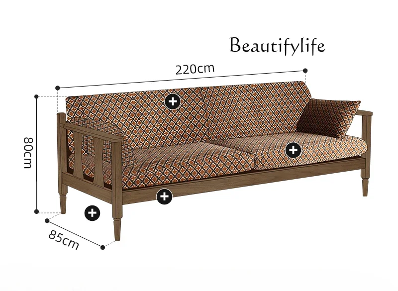 Nordic retro solid wood sofa three-person small apartment modern simple straight sofa
Nordic retro solid wood sofa three-person small apartment modern simple straight sofa