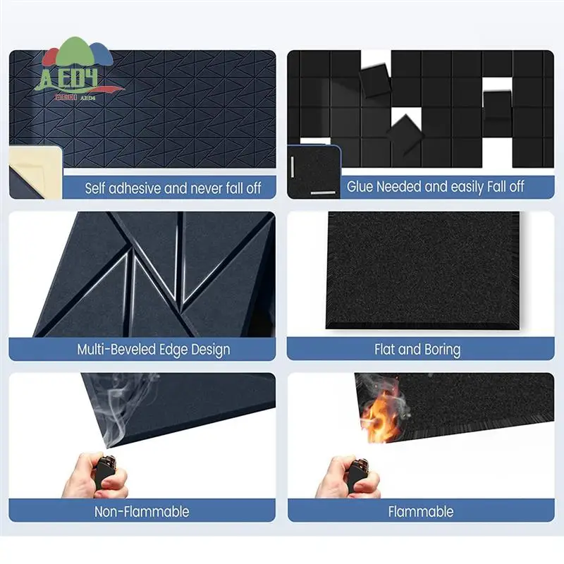 AED4-16Pcs Acoustic Panel With Self-Adhesive,12X12X0.4In Sound Proof Panel,Sound Panel High Density For Home Studio Office
AED4-16Pcs Acoustic Panel With Self-Adhesive,12X12X0.4In Sound Proof Panel,Sound Panel High Density For Home Studio Office