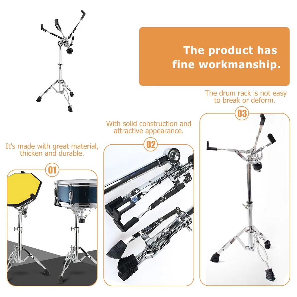 Robust Thick Alloy Snare Drum Stand Adjustable Drum Rack with Drumstick Storage Portable Practice Shelf for Beginners
Robust Thick Alloy Snare Drum Stand Adjustable Drum Rack with Drumstick Storage Portable Practice Shelf for Beginners