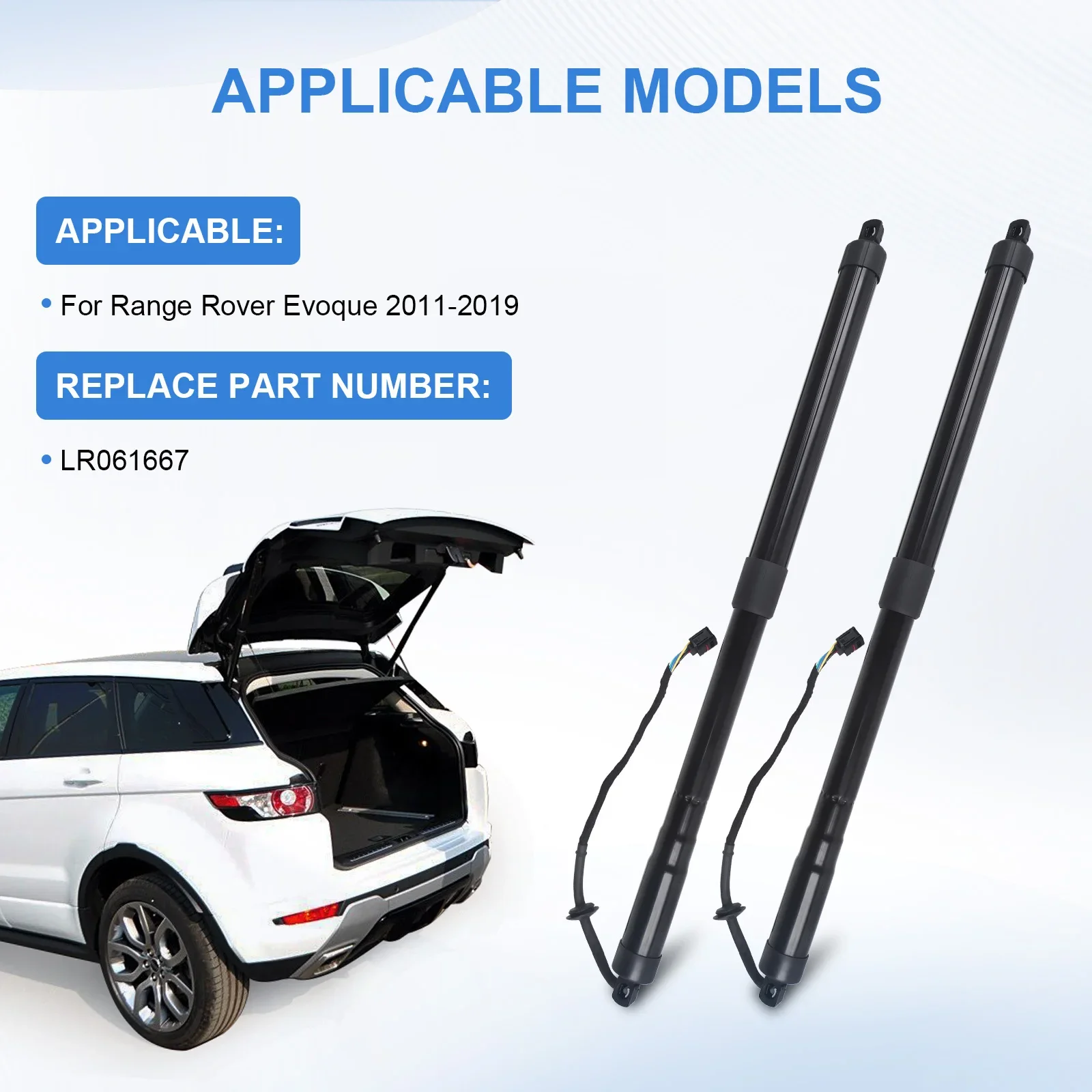 OE LR081964 LR061667 Rear Tailgate Lift Support Shock Strut -Electric Liftgate Strut For Land Rover Range Rover Evoque 2012-2017
OE LR081964 LR061667 Rear Tailgate Lift Support Shock Strut -Electric Liftgate Strut For Land Rover Range Rover Evoque 2012-2017