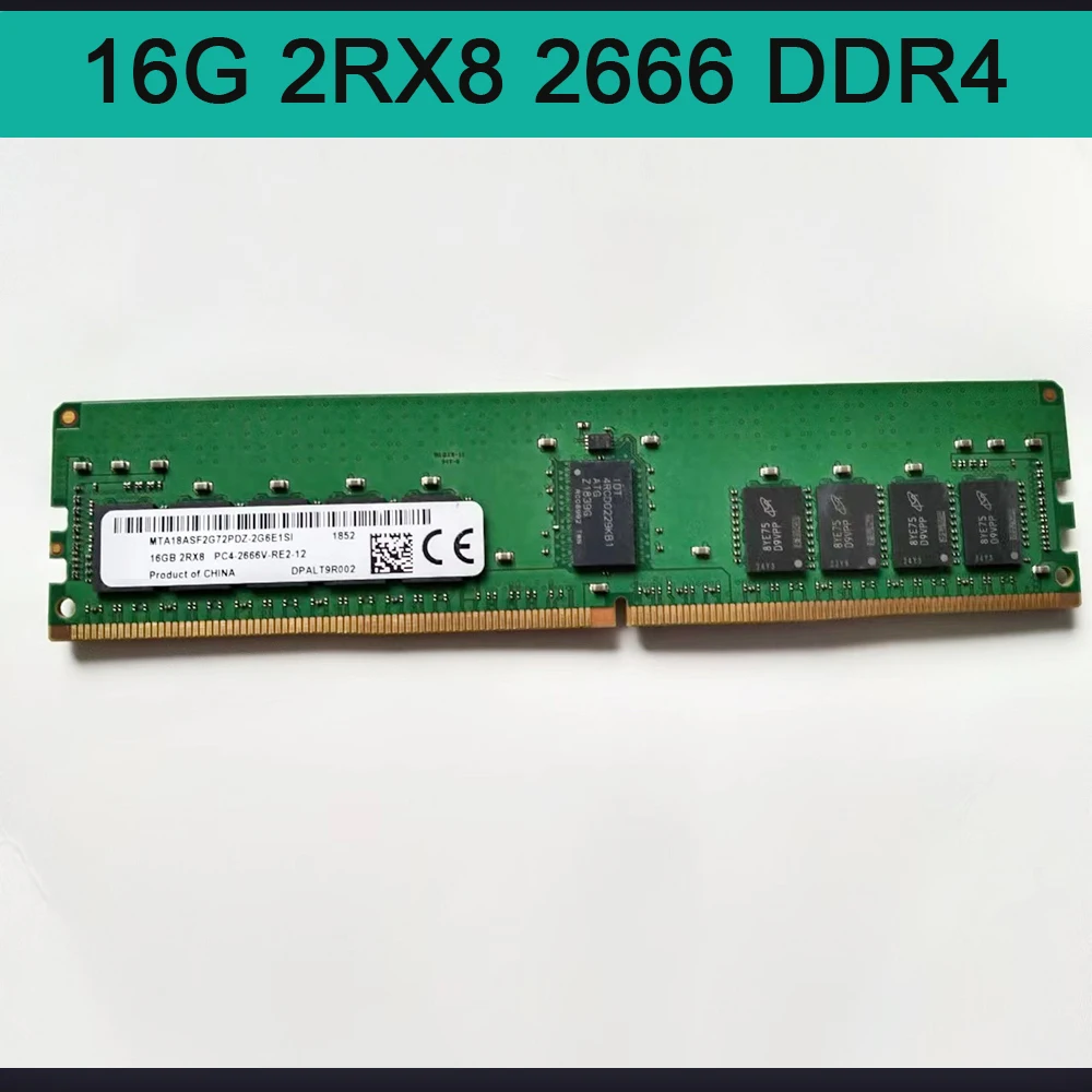 1 PCS 16GB RAM For MT MTA18ASF2G72PDZ-2G6E1 16G 2RX8 2666 DDR4 REG Serevr Memory
1 PCS 16GB RAM For MT MTA18ASF2G72PDZ-2G6E1 16G 2RX8 2666 DDR4 REG Serevr Memory