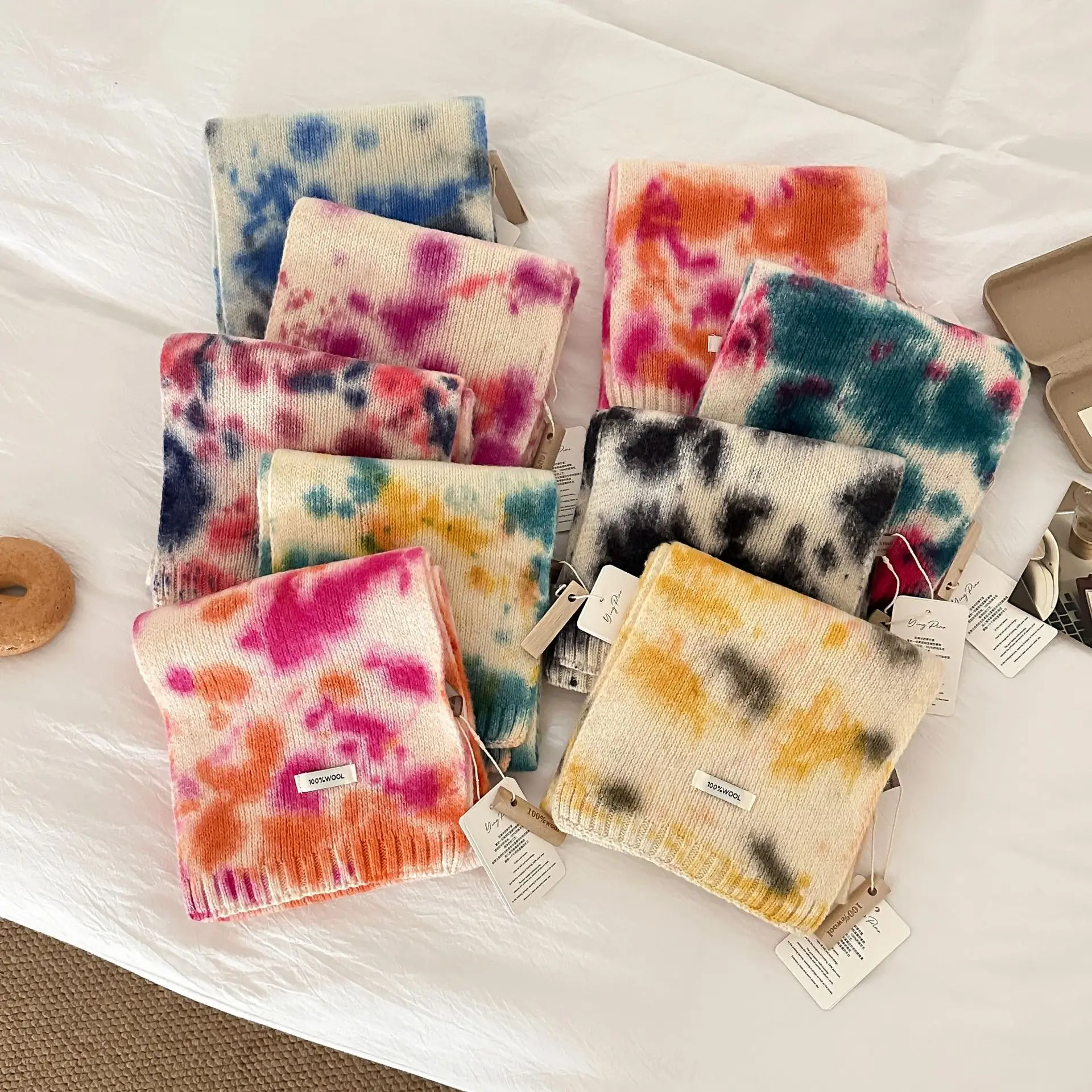 100% Wool Neck Scarves Woman Autumn Winter Accessories Original Tie-dye Knitted Scarf Ladies Neck Warmer Wool Scarf
100% Wool Neck Scarves Woman Autumn Winter Accessories Original Tie-dye Knitted Scarf Ladies Neck Warmer Wool Scarf