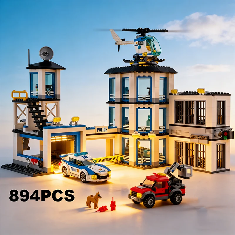 60141 City Police Station Guard Building Blocks Helicopter Car SWAT Prison Figures Bricks 02020 10660 Toys Gift For Children Boy
60141 City Police Station Guard Building Blocks Helicopter Car SWAT Prison Figures Bricks 02020 10660 Toys Gift For Children Boy
