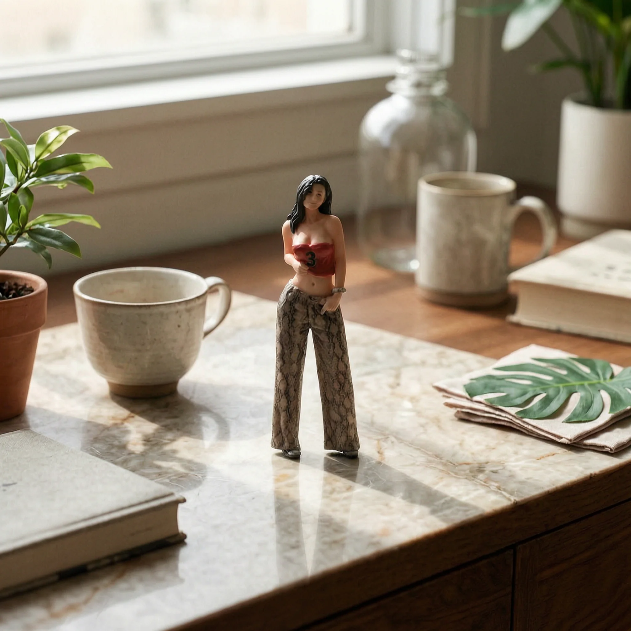 1/64 Scale Figurine Strapless Top 1:64 Female Figure Standing Female Figure Patterned Trousers Miniature Decoration High Feature
1/64 Scale Figurine Strapless Top 1:64 Female Figure Standing Female Figure Patterned Trousers Miniature Decoration High Feature