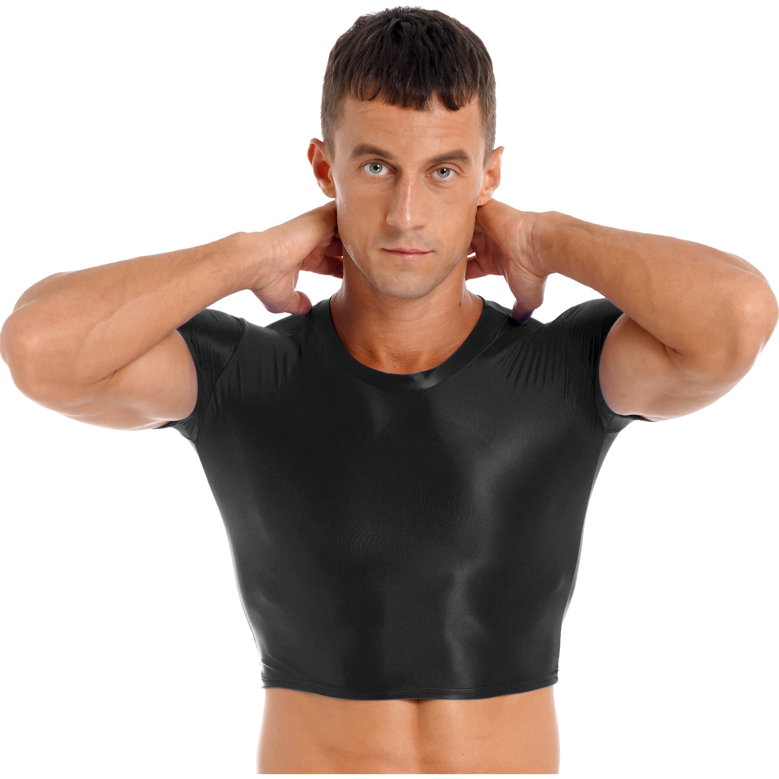 Кроп-топ мужской с коротким рукавом, однотонная облегающая футболка, спортивная одежда для фитнеса, пляжная одежда, лето
Кроп-топ мужской с коротким рукавом, однотонная облегающая футболка, спортивная одежда для фитнеса, пляжная одежда, лето