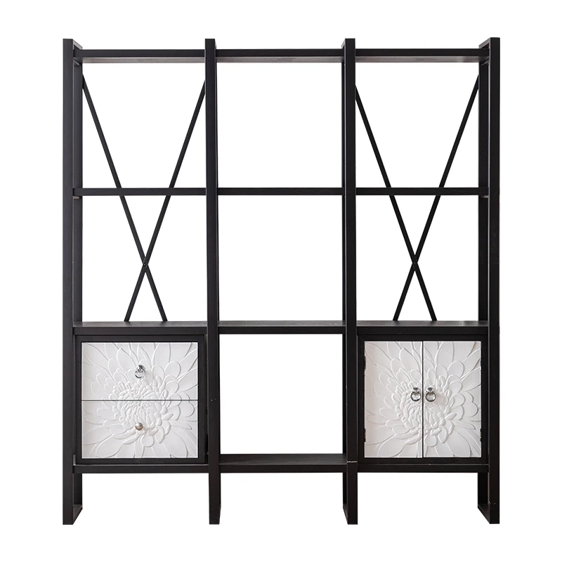 French bookshelf Floor-to-ceiling shelf Multi-layer storage rack Wrought iron with locker Entry entrance against the wall
French bookshelf Floor-to-ceiling shelf Multi-layer storage rack Wrought iron with locker Entry entrance against the wall