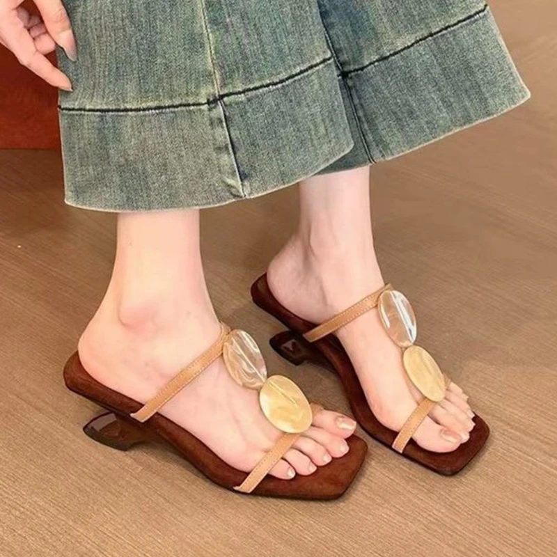 Square Toe Slippers Women High Heels Sandals Open Toe Shoes 2026 Summer Casual Beach Pumps Walking Flip Flops Sexy Pumps Zapatos
Square Toe Slippers Women High Heels Sandals Open Toe Shoes 2026 Summer Casual Beach Pumps Walking Flip Flops Sexy Pumps Zapatos