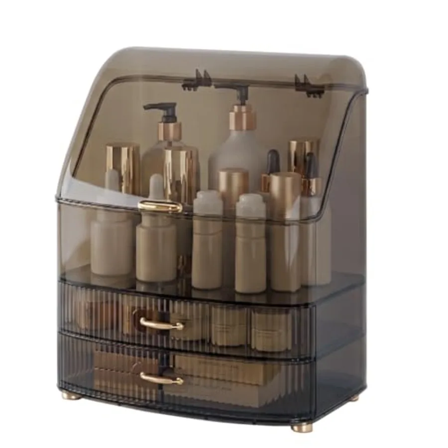Makeup Organizer Countertop Vanity with Transparent Lid Drawers Waterproof Dustproof Cosmetic Skincare Bathroom Storage Gift fo
Makeup Organizer Countertop Vanity with Transparent Lid Drawers Waterproof Dustproof Cosmetic Skincare Bathroom Storage Gift fo