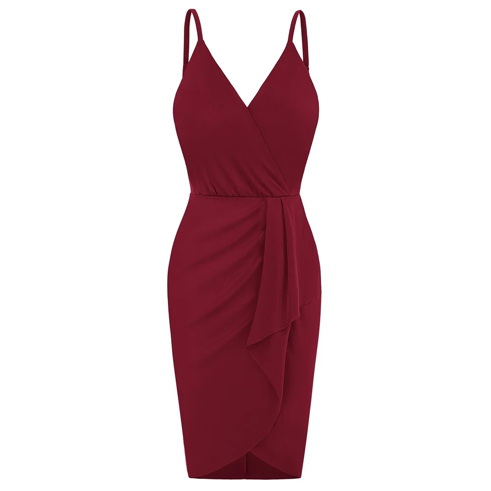 GRACE KARIN Women Wrap Hem Party Dress Spaghetti Straps V-Neck Ruched Bodycon Dress Cocktail Party Night Club Dresses A30
GRACE KARIN Women Wrap Hem Party Dress Spaghetti Straps V-Neck Ruched Bodycon Dress Cocktail Party Night Club Dresses A30