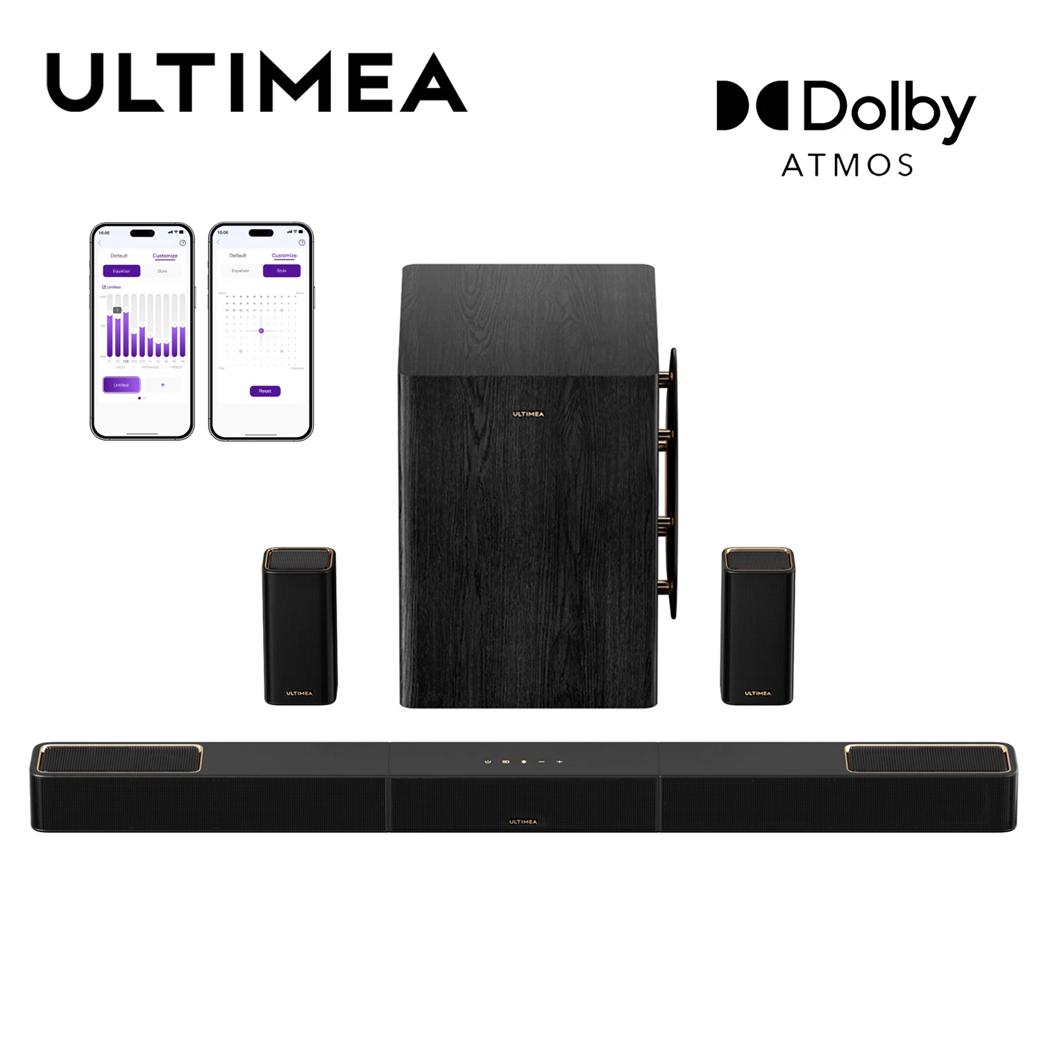 Саундбар ULTIMEA 840W 7.1.4ch с Dolby Atmos, беспроводным сабвуфером, 2 объемными колонками, домашняя аудиосистема с управлением через приложение
Саундбар ULTIMEA 840W 7.1.4ch с Dolby Atmos, беспроводным сабвуфером, 2 объемными колонками, домашняя аудиосистема с управлением через приложение