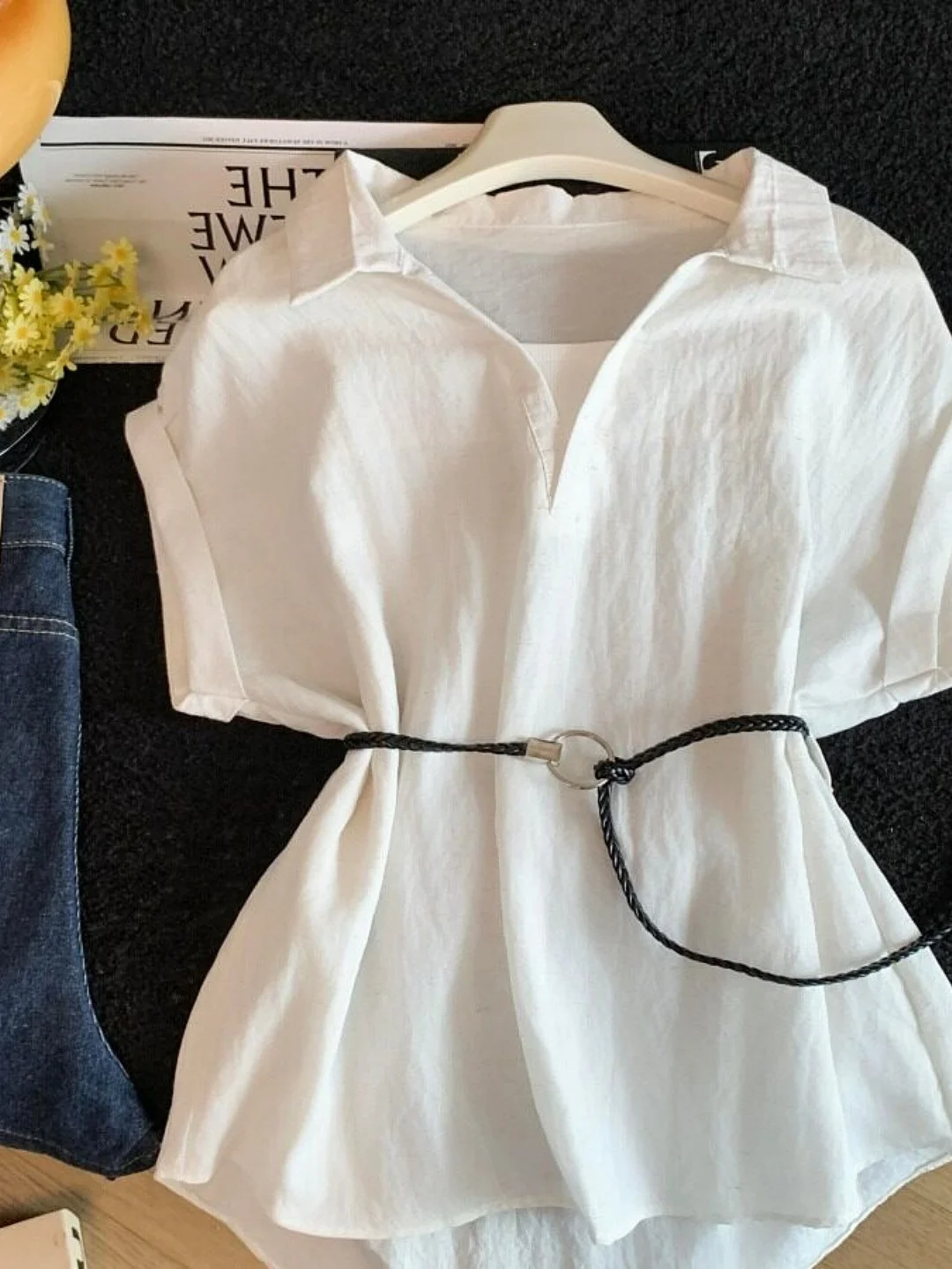 Stylish Short Sleeve Shirt Women's Summer 2026 New Design Slim Fit Casual Fashion Waist Cinched Shirt Breathable Polyester Blend
Stylish Short Sleeve Shirt Women's Summer 2026 New Design Slim Fit Casual Fashion Waist Cinched Shirt Breathable Polyester Blend