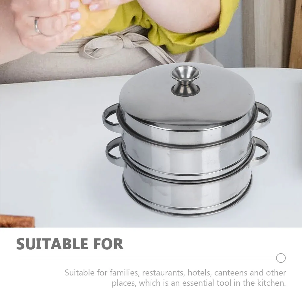 Двухъярусная пароварка из нержавеющей стали с крышкой для домашнего приготовления пищи, многофункциональная корзина для варки, многоразовая, для бытового использования
Двухъярусная пароварка из нержавеющей стали с крышкой для домашнего приготовления пищи, многофункциональная корзина для варки, многоразовая, для бытового использования
