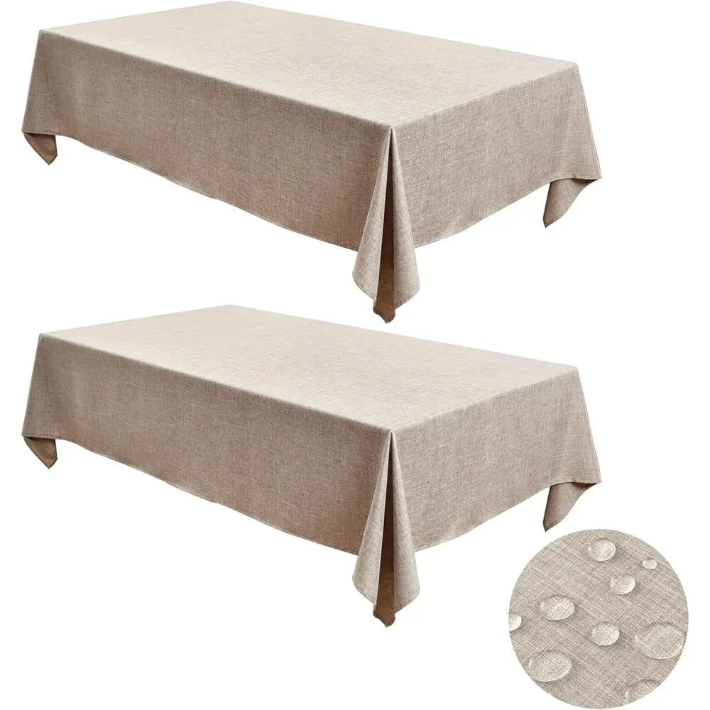 2 Pack Water-Resistant Linen-Textured Tablecloths: Stain-Resistant, Wrinkle-Free, Burlap Fabric, 52x70 Inches, Natural
2 Pack Water-Resistant Linen-Textured Tablecloths: Stain-Resistant, Wrinkle-Free, Burlap Fabric, 52x70 Inches, Natural