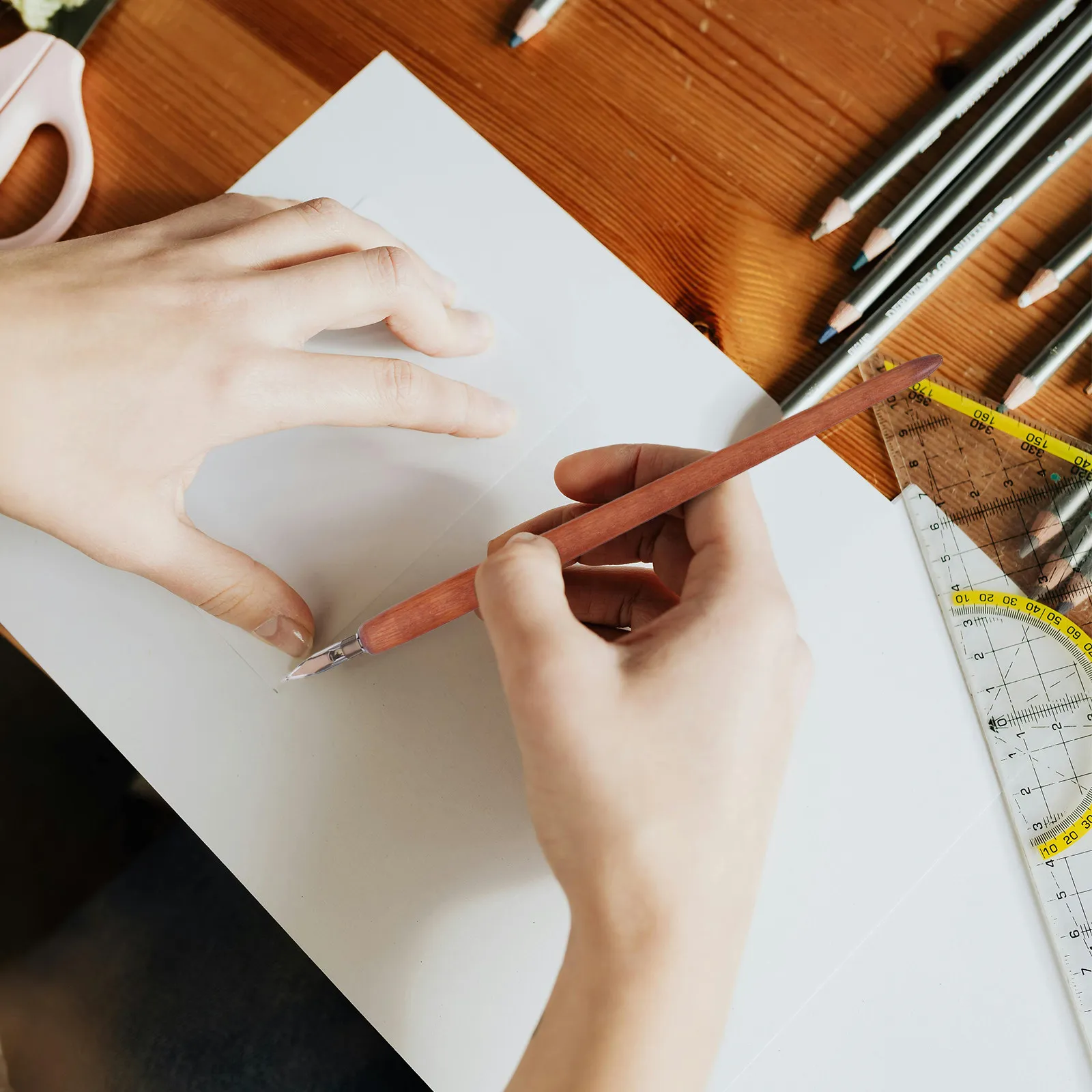 5Pcs Steel Nib Dip Pen Vintage Wooden Handle for Calligraphy Drawing Beginners Writing Painting Set Gothic Tibetan Style
5Pcs Steel Nib Dip Pen Vintage Wooden Handle for Calligraphy Drawing Beginners Writing Painting Set Gothic Tibetan Style