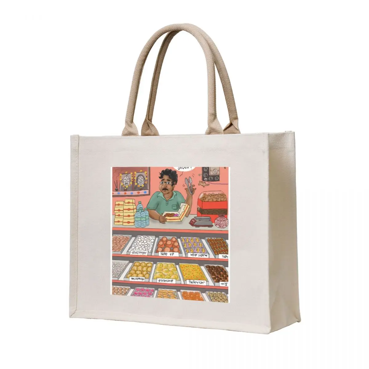 Bengali sweet shop Tote Bag Women's tote bag Customizable tote bag sacs de shopping
Bengali sweet shop Tote Bag Women's tote bag Customizable tote bag sacs de shopping