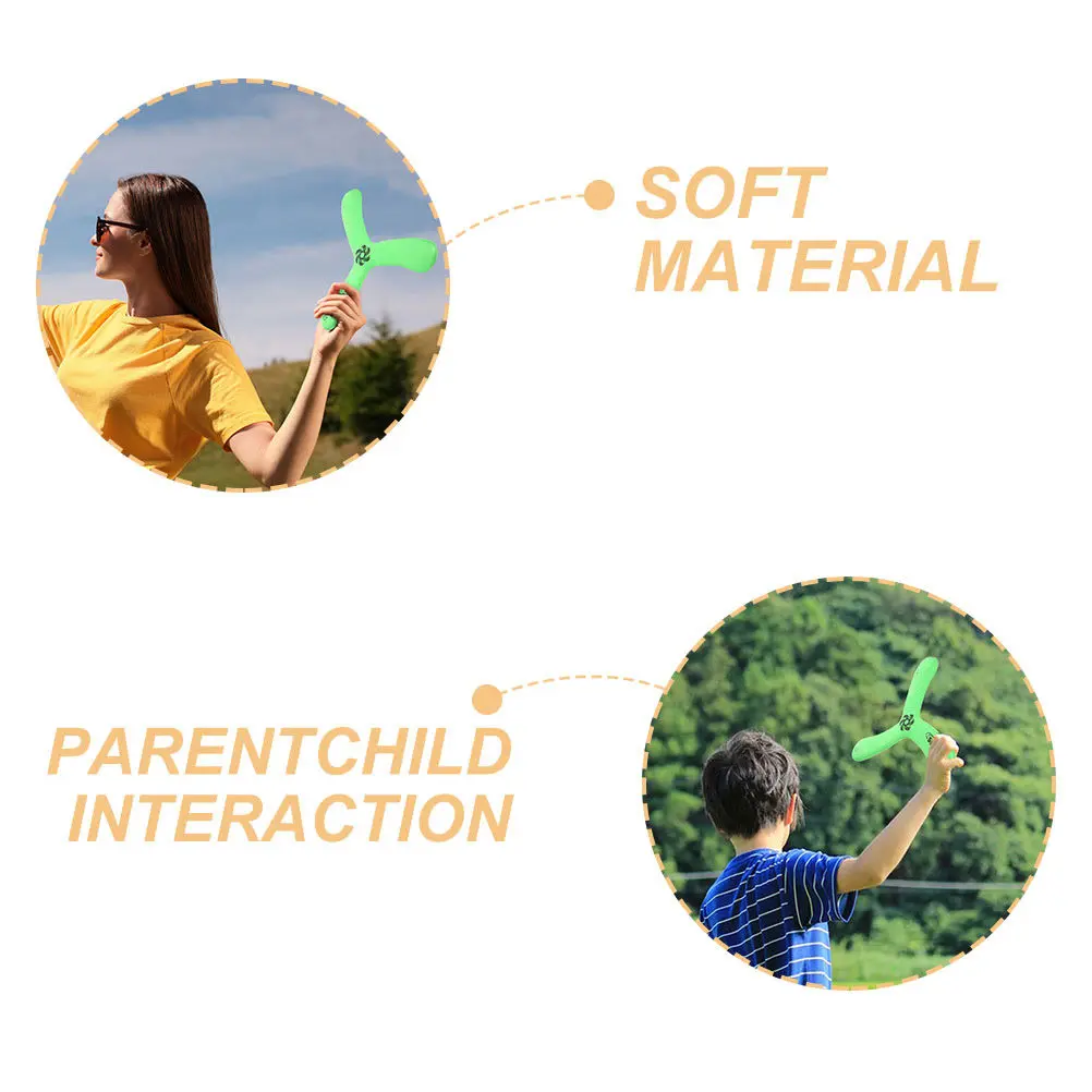 2Pcs Thickened Soft Flying Boomerang for Children Outdoor Interactive Party Games Recreation Throw and Catch
2Pcs Thickened Soft Flying Boomerang for Children Outdoor Interactive Party Games Recreation Throw and Catch