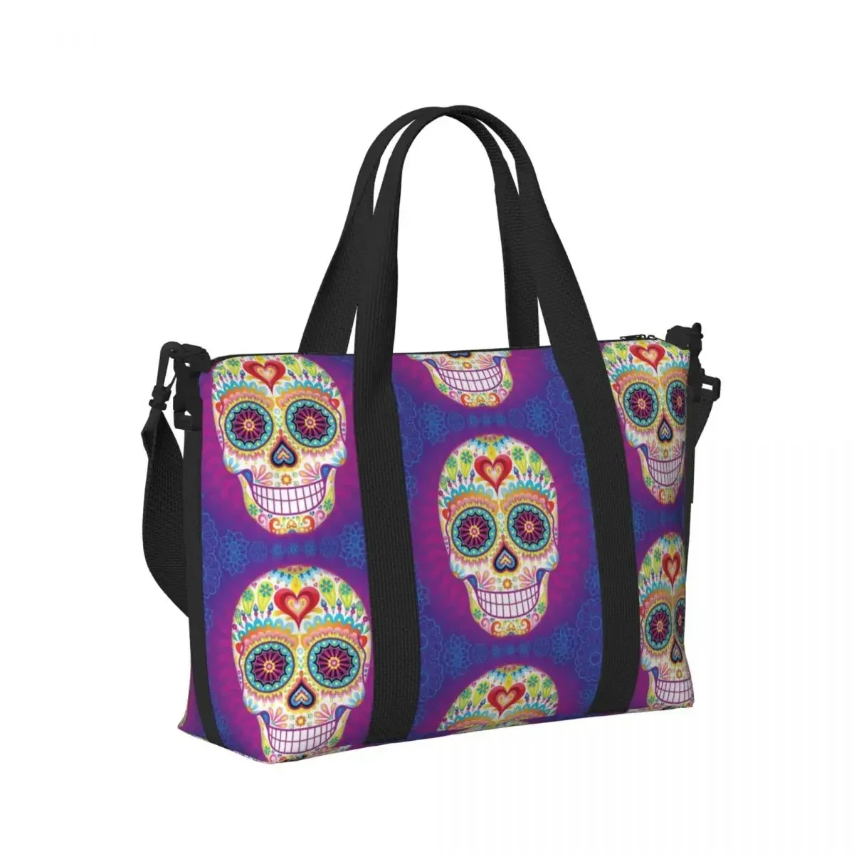 Sugar Skull Beach Travel Bag Large Capacity Tote Bags for Gym Sport Women Shopping Duffle Shoulder Bag
Sugar Skull Beach Travel Bag Large Capacity Tote Bags for Gym Sport Women Shopping Duffle Shoulder Bag