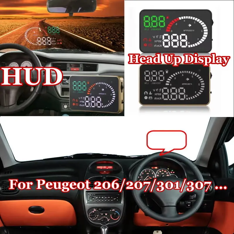 For Peugeot 206/207/301/307/308/407/508/2008/3008 (2000–2025) Car HUD Head Up Display Digital Visual Projector
For Peugeot 206/207/301/307/308/407/508/2008/3008 (2000–2025) Car HUD Head Up Display Digital Visual Projector