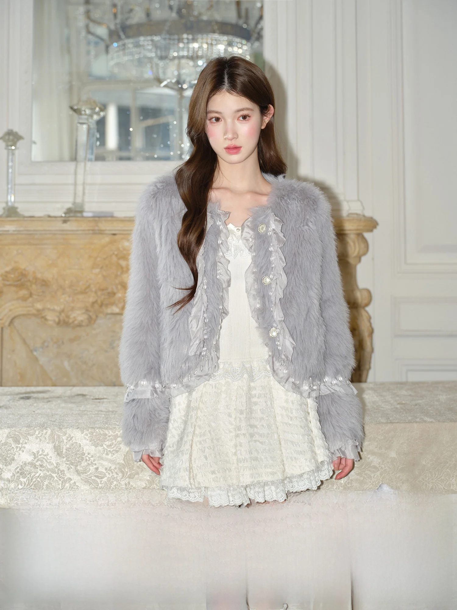 Eco-Friendly ey Le Trim Beaded Heavy Winter Fur Coat for Women Straight Cut Long Sve ort Length Princ Sle
Eco-Friendly ey Le Trim Beaded Heavy Winter Fur Coat for Women Straight Cut Long Sve ort Length Princ Sle