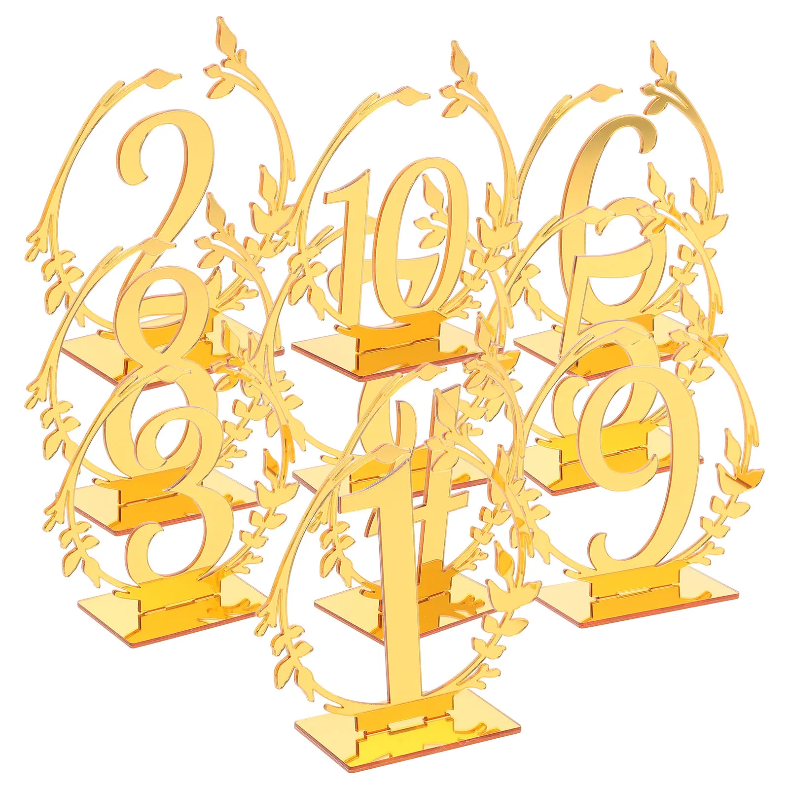 10 Pcs Digital Table Number Plate Acrylic Decorative Wedding Numbers Sign for Banquet Reception Restaurant Party
10 Pcs Digital Table Number Plate Acrylic Decorative Wedding Numbers Sign for Banquet Reception Restaurant Party