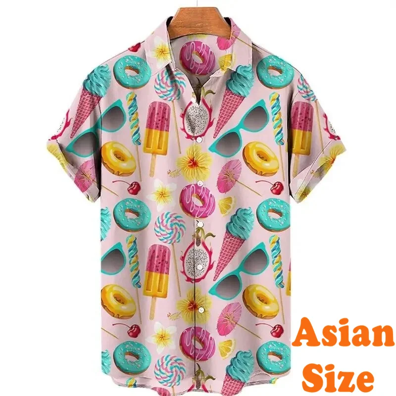 Cool Summer Ice Cream Pattern Shirts Unisex Asian Size New 3D Print Short Sleeve Hawaiian Shirt Street Hip Hop Humour Top
Cool Summer Ice Cream Pattern Shirts Unisex Asian Size New 3D Print Short Sleeve Hawaiian Shirt Street Hip Hop Humour Top