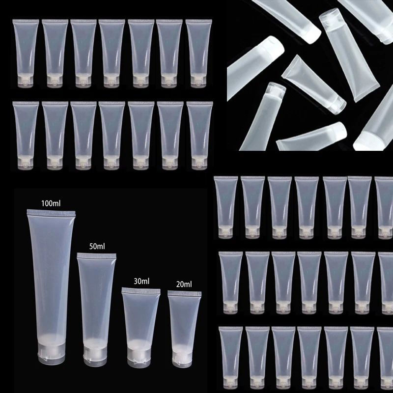 30Pcs Plastic PE Empty Cosmetic Soft Tubes Flip Lid Refillable Sample Bottles Facial Cleanser Hand Cream Makeup Lotion Container
30Pcs Plastic PE Empty Cosmetic Soft Tubes Flip Lid Refillable Sample Bottles Facial Cleanser Hand Cream Makeup Lotion Container