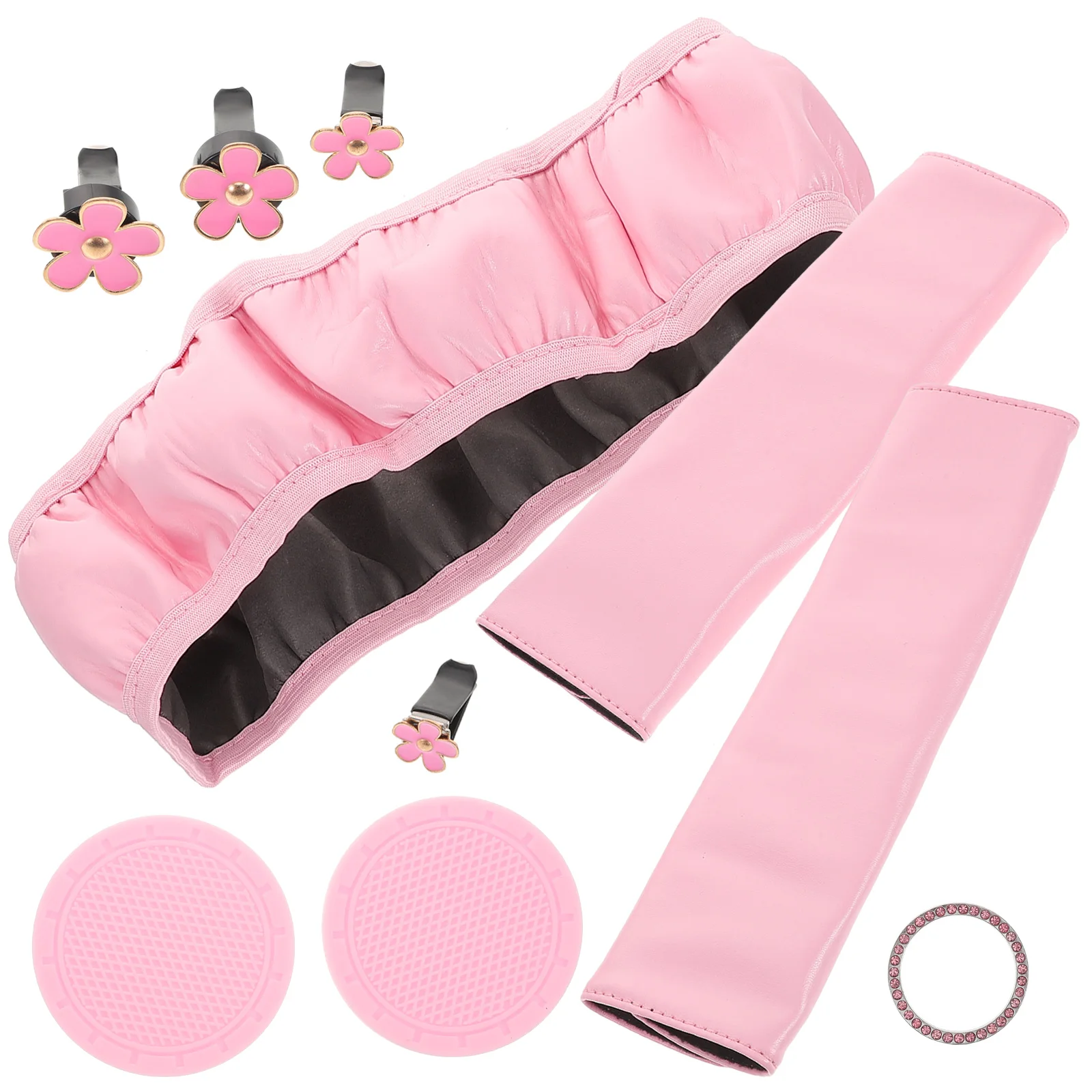 10 Pieces Car Accessories Set Pink Steering Wheel Cover Ergonomic Women Cute Air Vent Flower Clip Cushion
10 Pieces Car Accessories Set Pink Steering Wheel Cover Ergonomic Women Cute Air Vent Flower Clip Cushion