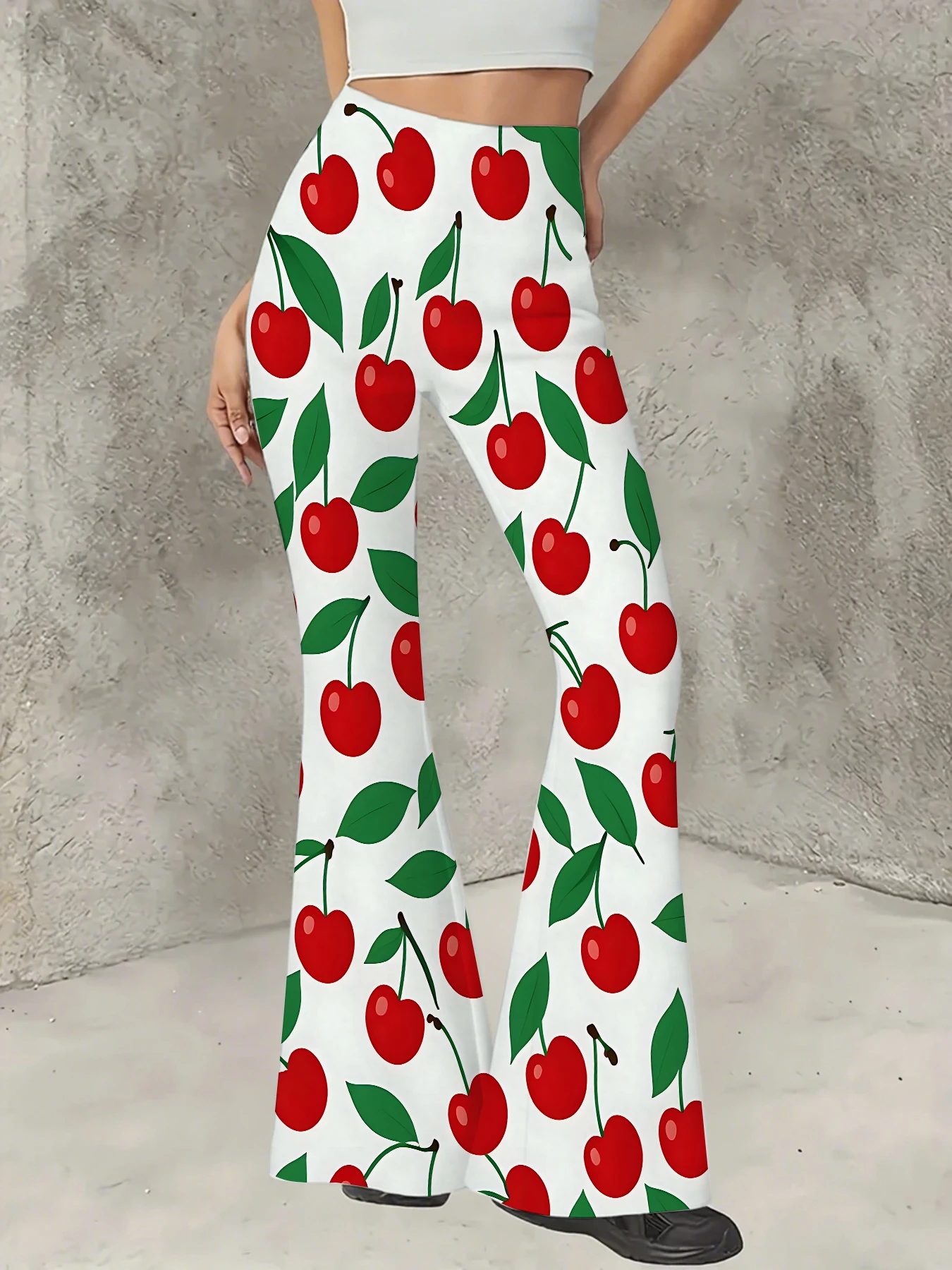 Y2K Graphic Print Flare Pants Women High Waist Knit Bell Bottom Trousers
Y2K Graphic Print Flare Pants Women High Waist Knit Bell Bottom Trousers