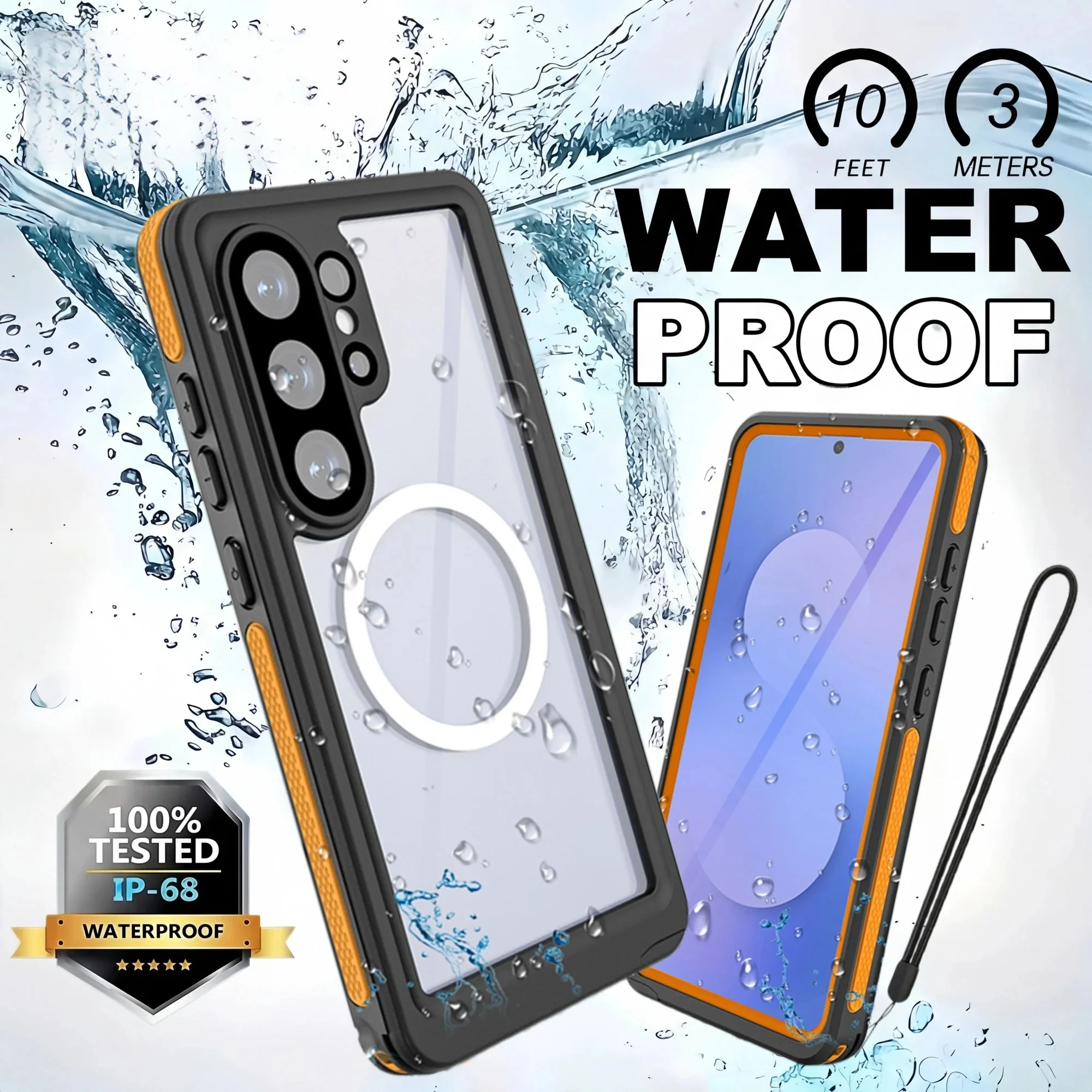 Summer Outdoor Swimming Snorkeling IP68 Waterproof Case For Samsung S26,S26 Ultra 360° Full Protection Shockproof Magnetic Cover
Summer Outdoor Swimming Snorkeling IP68 Waterproof Case For Samsung S26,S26 Ultra 360° Full Protection Shockproof Magnetic Cover