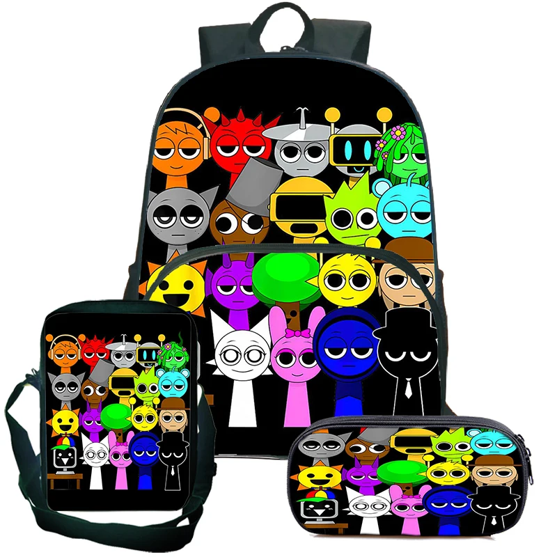Cartoon Sprunki 3pcs Set Backpack Students School Bags Incredibox Game Backpacks for Boys Girls Anime Shoulder Bags Pencil Case
Cartoon Sprunki 3pcs Set Backpack Students School Bags Incredibox Game Backpacks for Boys Girls Anime Shoulder Bags Pencil Case