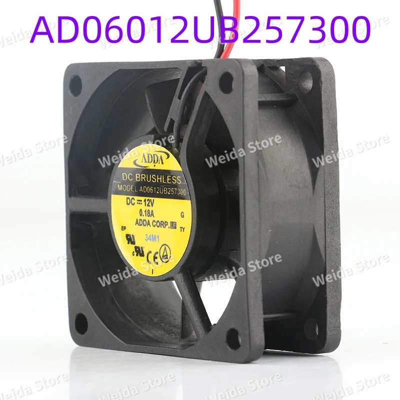 Original ADDA 5V 24V 48V 6025 60X60X25MM 6CM 2-wire double ball bearing inverter AD06012UB257300 cooling fan DC 12V 0.18A
Original ADDA 5V 24V 48V 6025 60X60X25MM 6CM 2-wire double ball bearing inverter AD06012UB257300 cooling fan DC 12V 0.18A