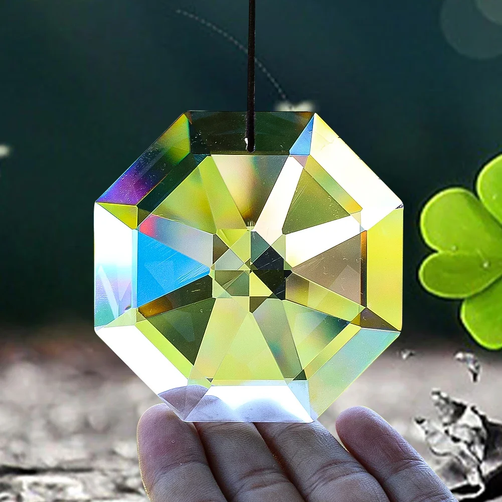 Faceted Octagon K9 Crystal Pendant 75mm Transparent Prism Suncatcher Hanging Ornament Light Chandelier Part Wedding Decor
Faceted Octagon K9 Crystal Pendant 75mm Transparent Prism Suncatcher Hanging Ornament Light Chandelier Part Wedding Decor