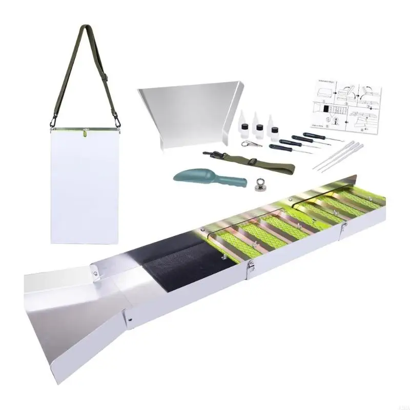 J2HA Portable 50Inch Folding Aluminum Sluice Box Gold Mining Equipment for Adults
J2HA Portable 50Inch Folding Aluminum Sluice Box Gold Mining Equipment for Adults