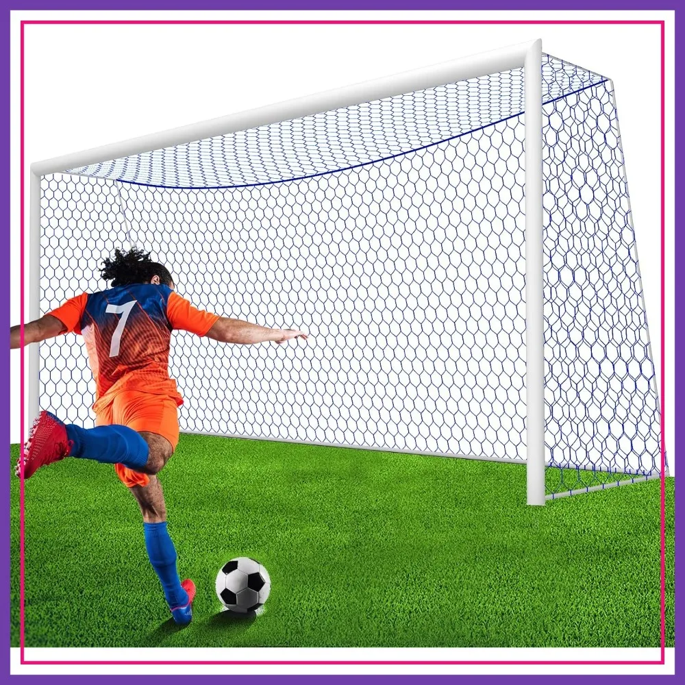 Soccer Goal Net Replacement 24x8FT & 18.5x6.5FT, 4mm Nylon 4" Hexagonal, Weather Resistant, Durable Net Only
Soccer Goal Net Replacement 24x8FT & 18.5x6.5FT, 4mm Nylon 4" Hexagonal, Weather Resistant, Durable Net Only