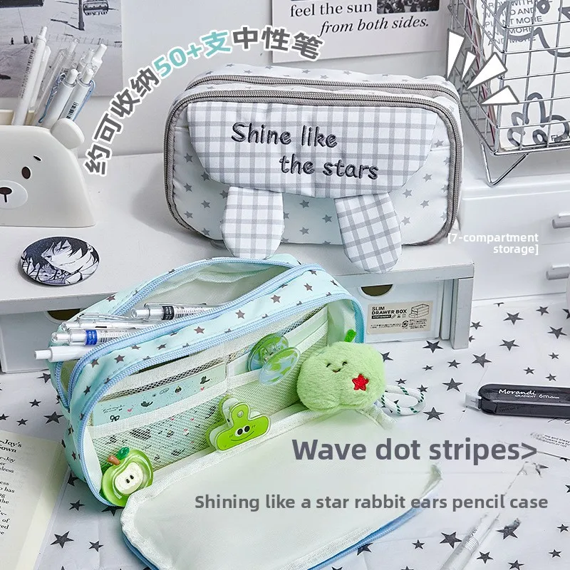 Korean Style Large Capacity Pencil Case with Rabbit Ears - Cute Multi-Layer Student Pen Bag for School
Korean Style Large Capacity Pencil Case with Rabbit Ears - Cute Multi-Layer Student Pen Bag for School