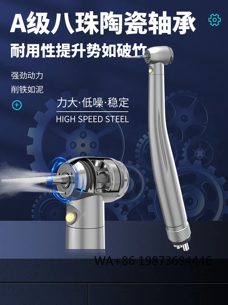 45 Degree High Speed Dental Handpiece, Turbine Pneumatic Treatment Instrument with Built-in Lamp
45 Degree High Speed Dental Handpiece, Turbine Pneumatic Treatment Instrument with Built-in Lamp